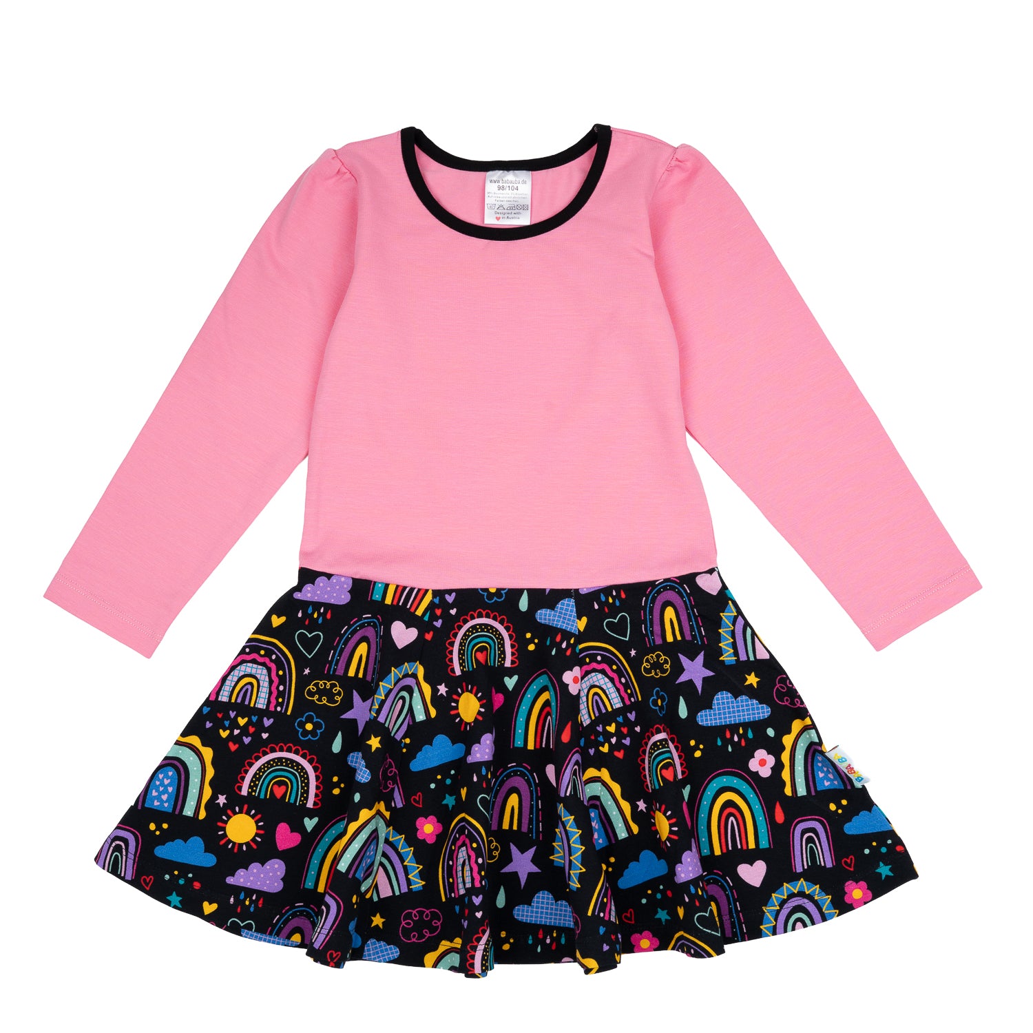 Drehkleidchen im Babauba-Stil Lovelyrainbows-Black