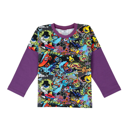 Langarm T-Shirt CrazyGraffitiMonsters