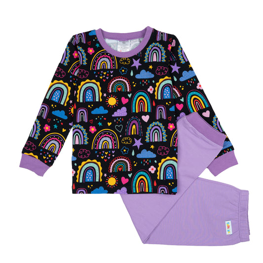 2-teiliges Pyjamaset im Babauba-Stil LovelyRainbows-Black