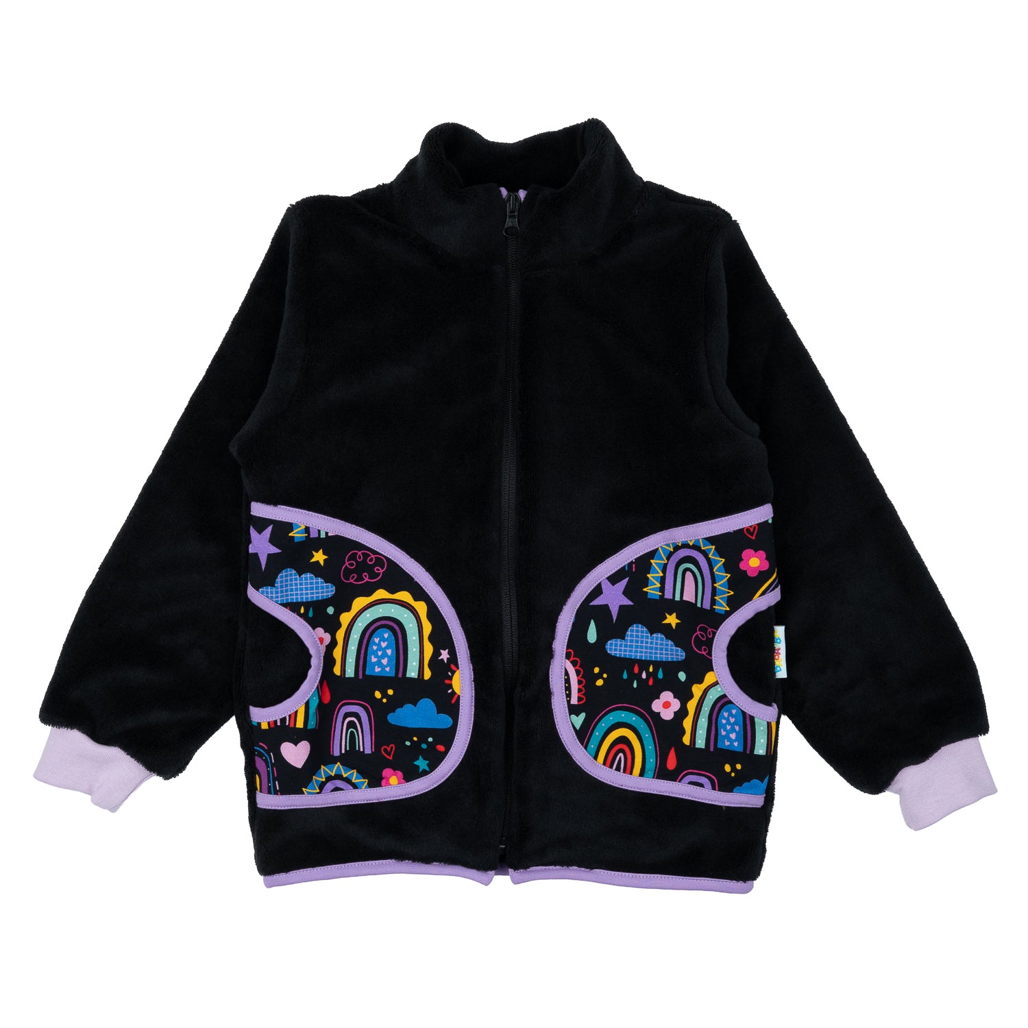 Uni-Kuschelhoodie im Babauba-Stil LovelyRainbows-Black