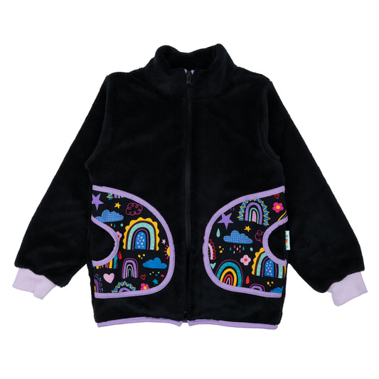 Uni-Kuschelhoodie im Babauba-Stil LovelyRainbows-Black