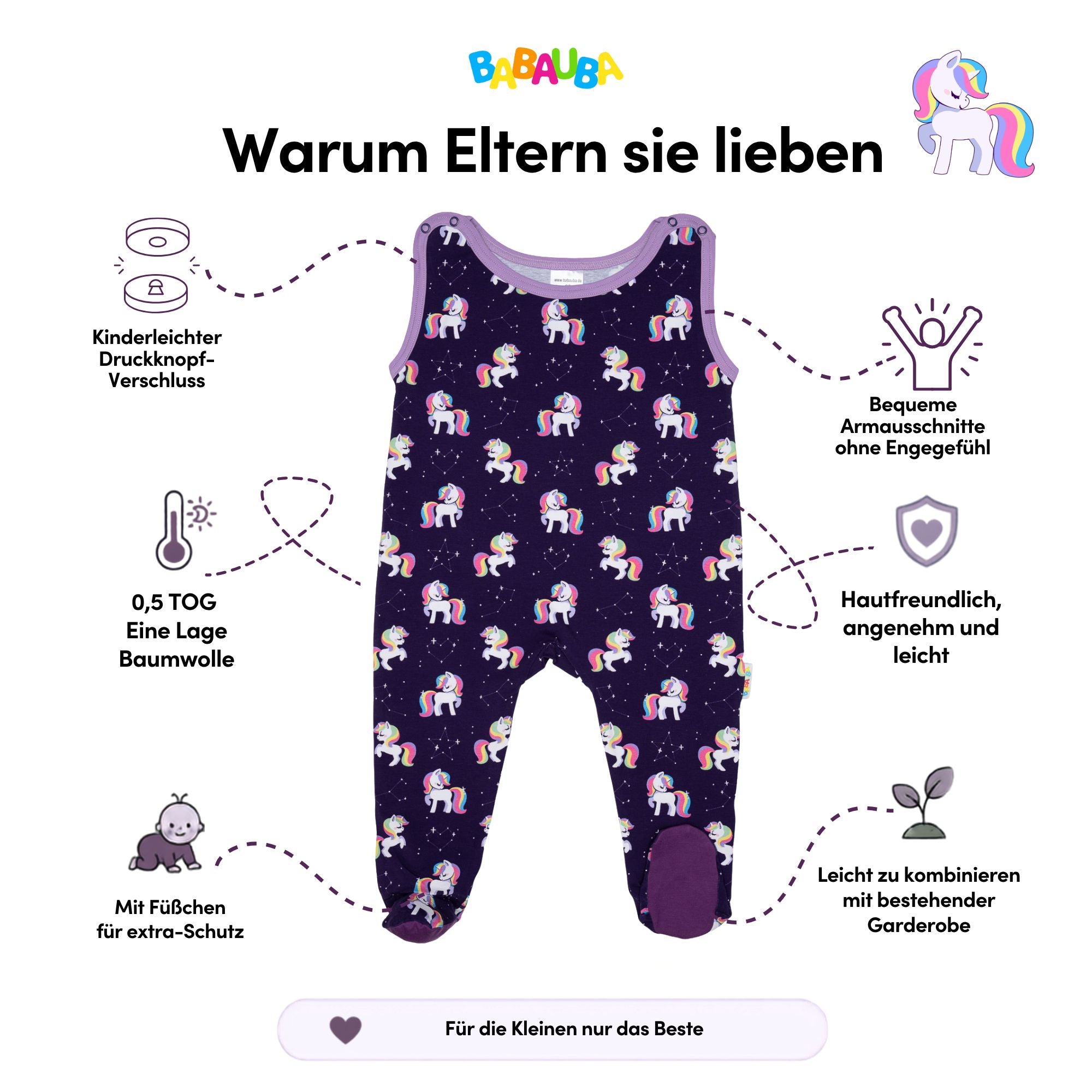 Air-Strampler GalaxyUnicorns