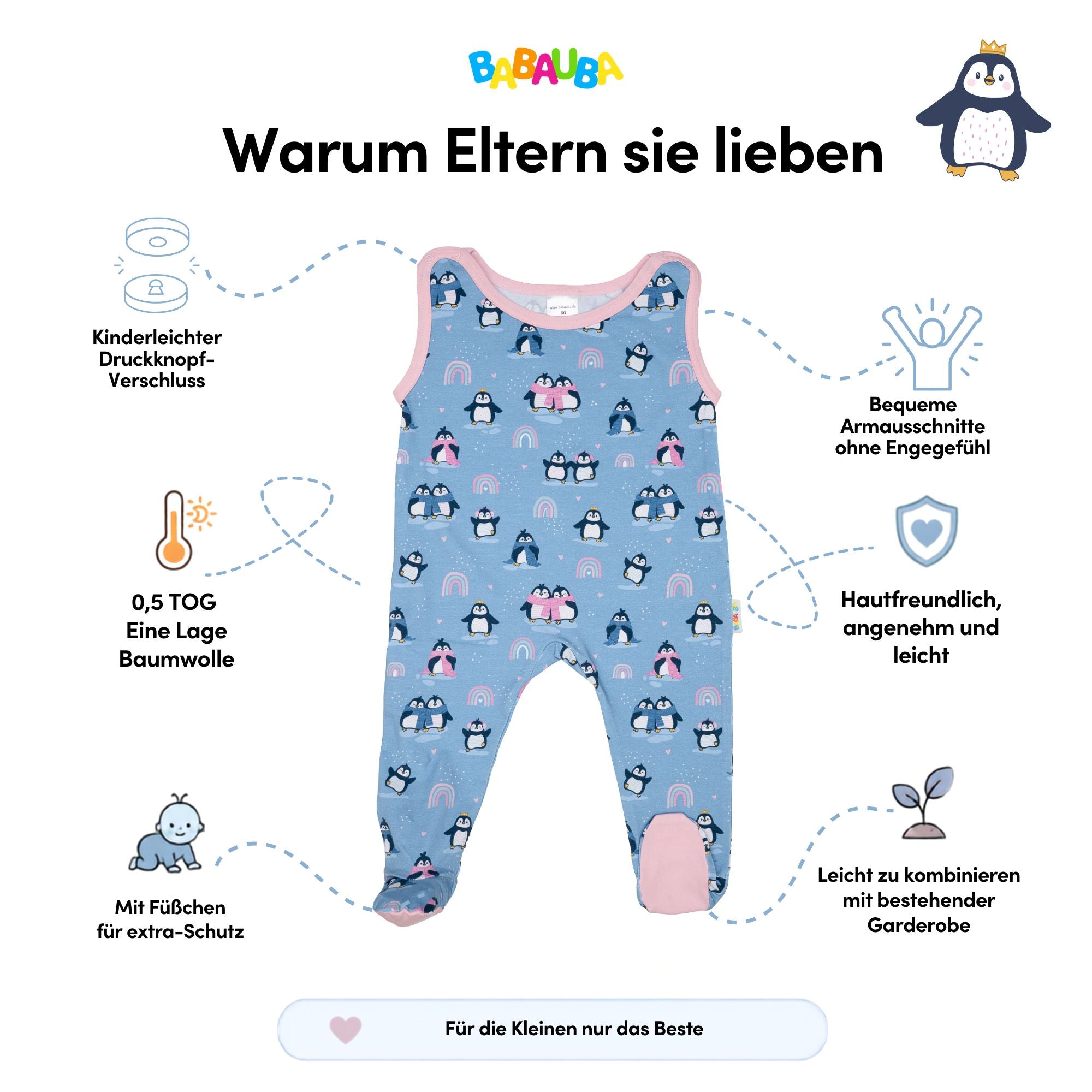 Air-Strampler PinguinFriends
