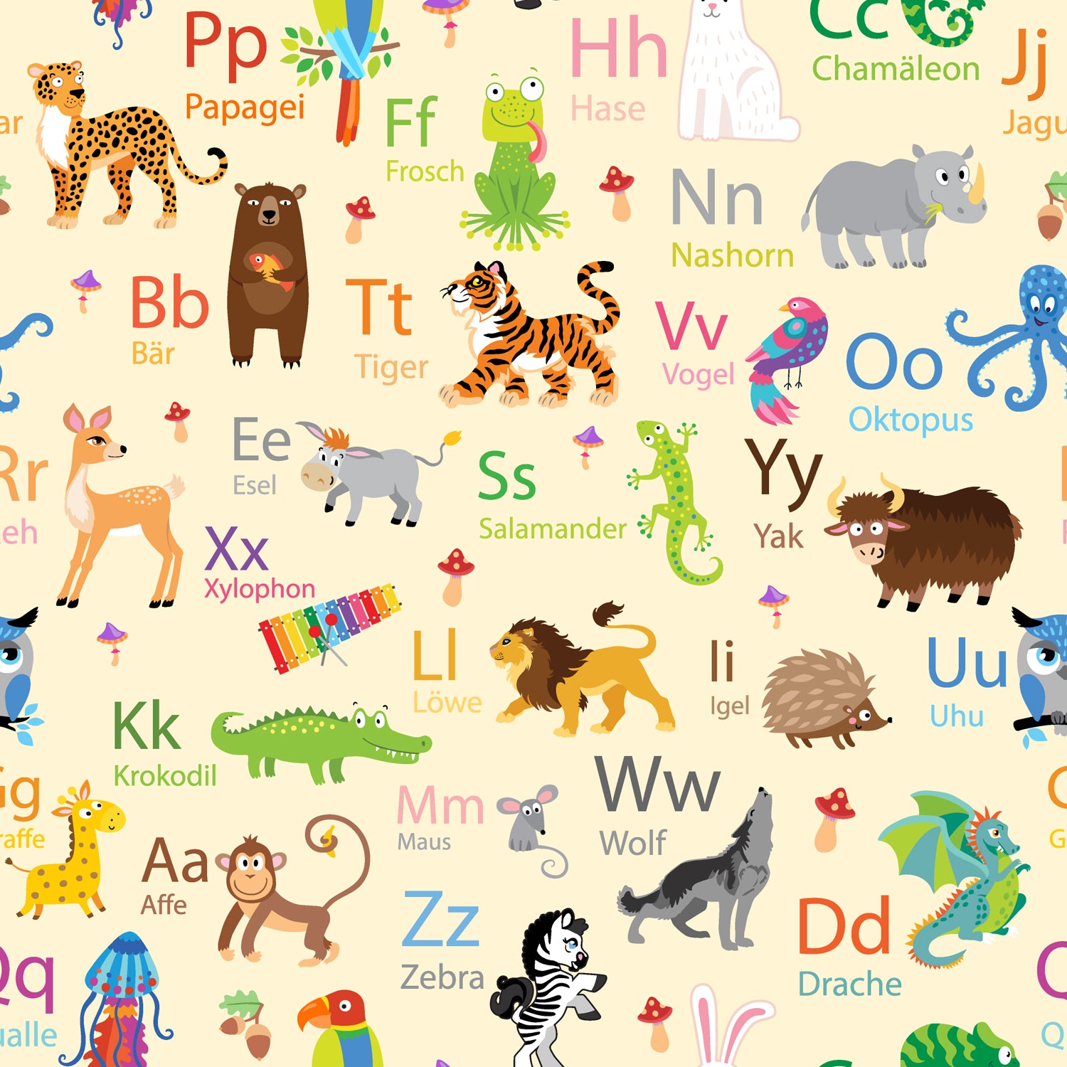 Babauba Grafik im Stil Alphabet