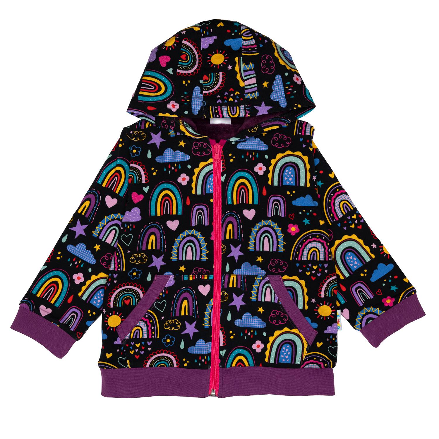 Jersey-Kuscheljacke LovelyRainbows-Black