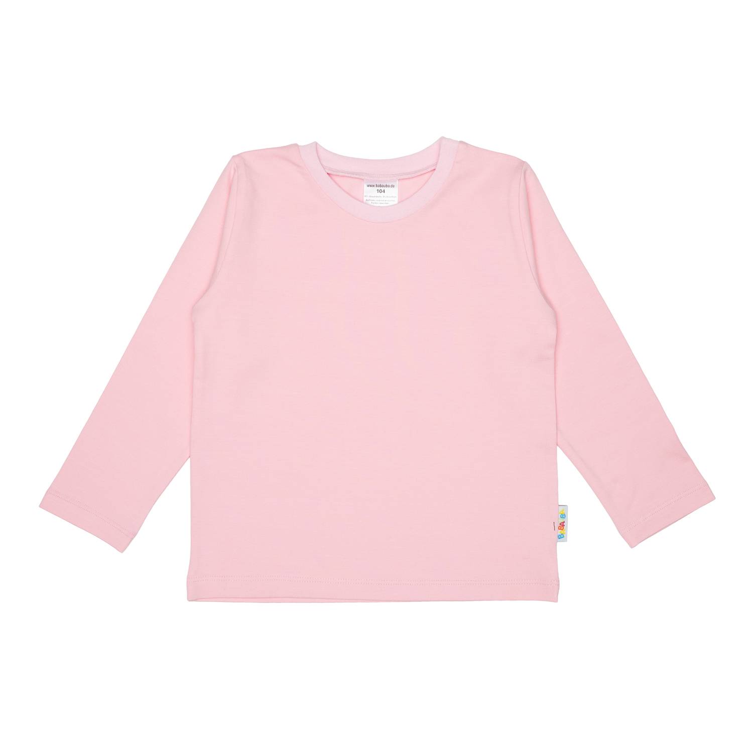 Uni-Langarmshirt Babyrosa