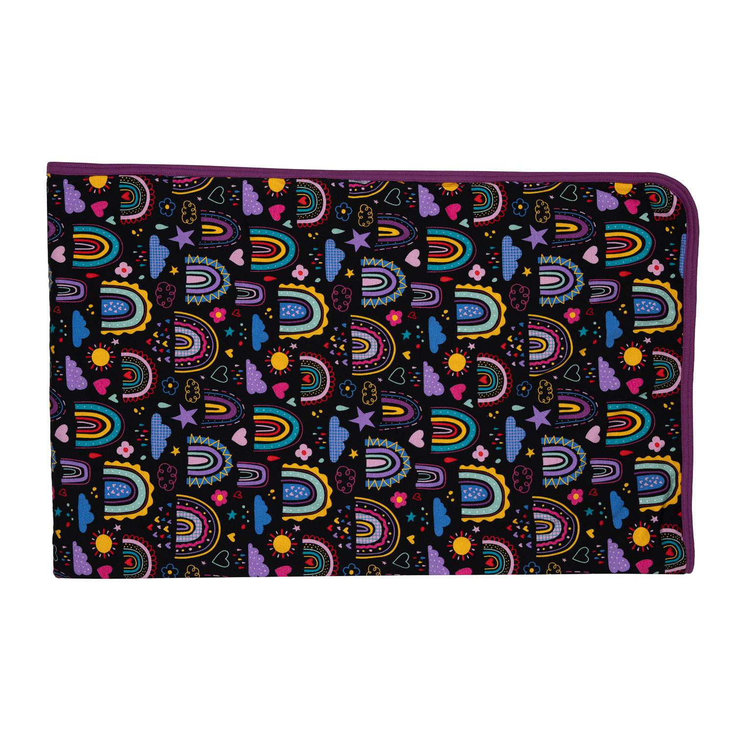Kuscheldecke Large LovelyRainbows-Black