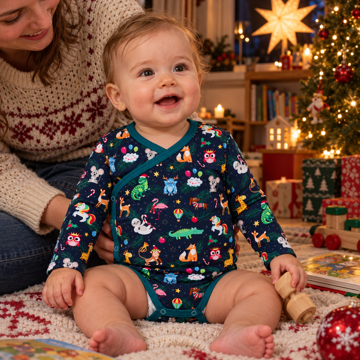 Long Sleeve Bodysuit Babauba Christmas