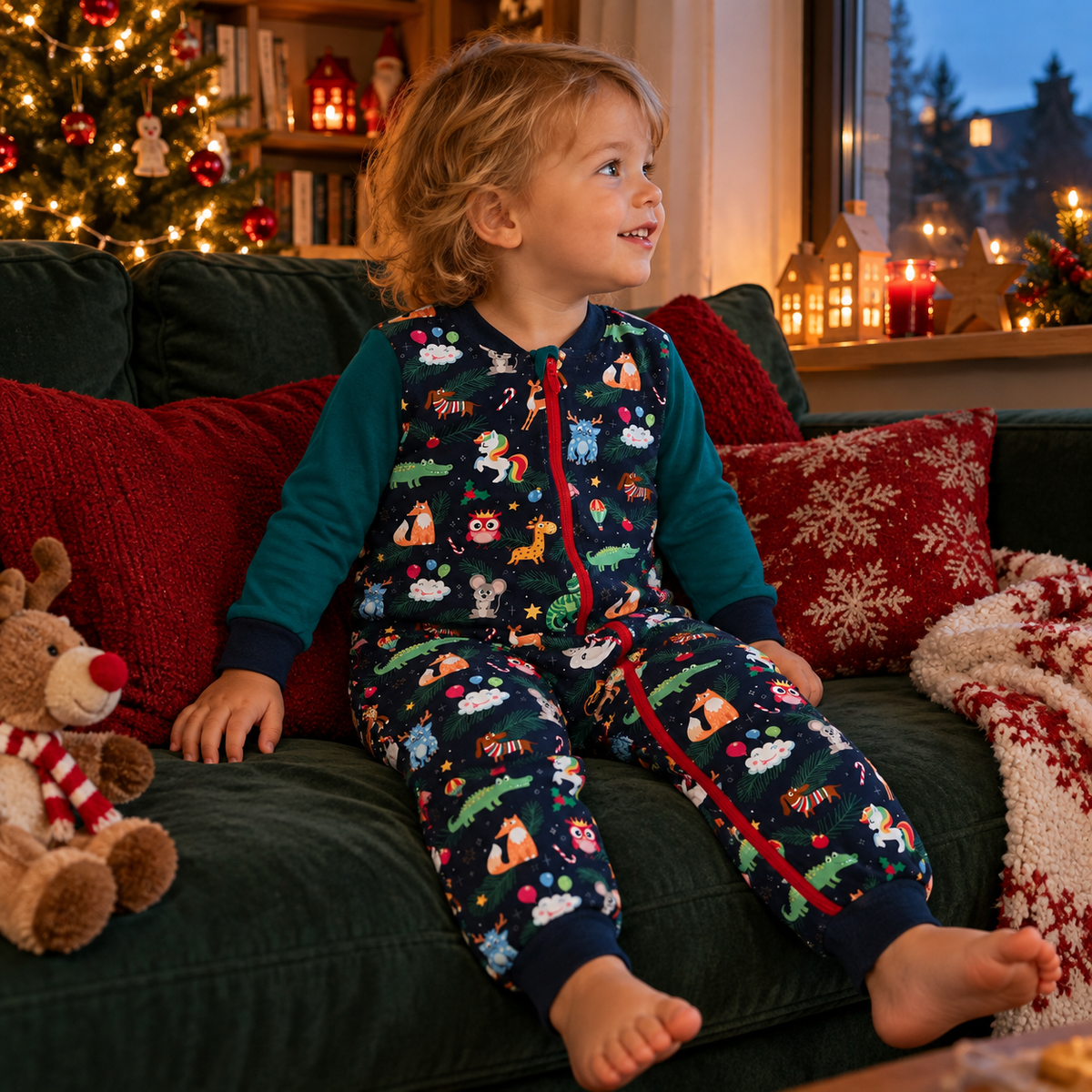 Zip Sleepsuit Babauba Christmas