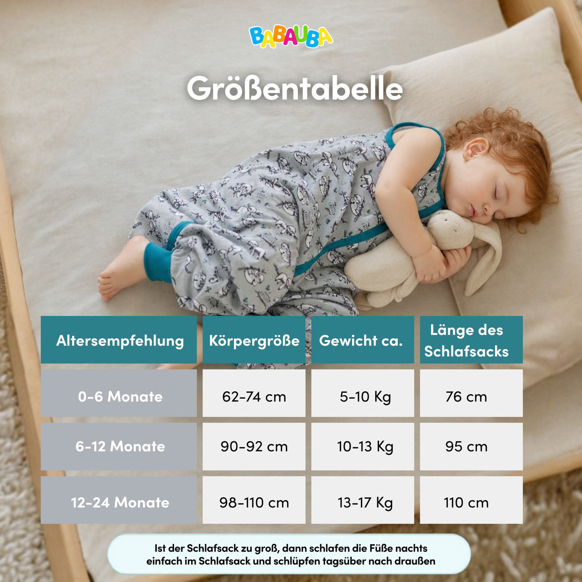 Füßchen-Schlafsack Tiny-Fulltimechiller | 0,5 TOG