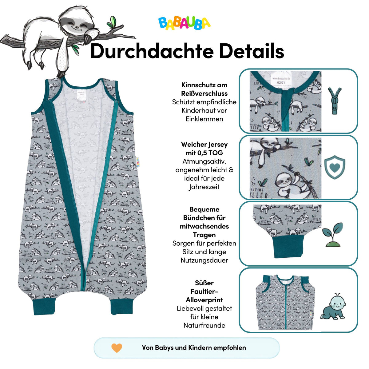 Füßchen-Schlafsack Tiny-Fulltimechiller | 0,5 TOG