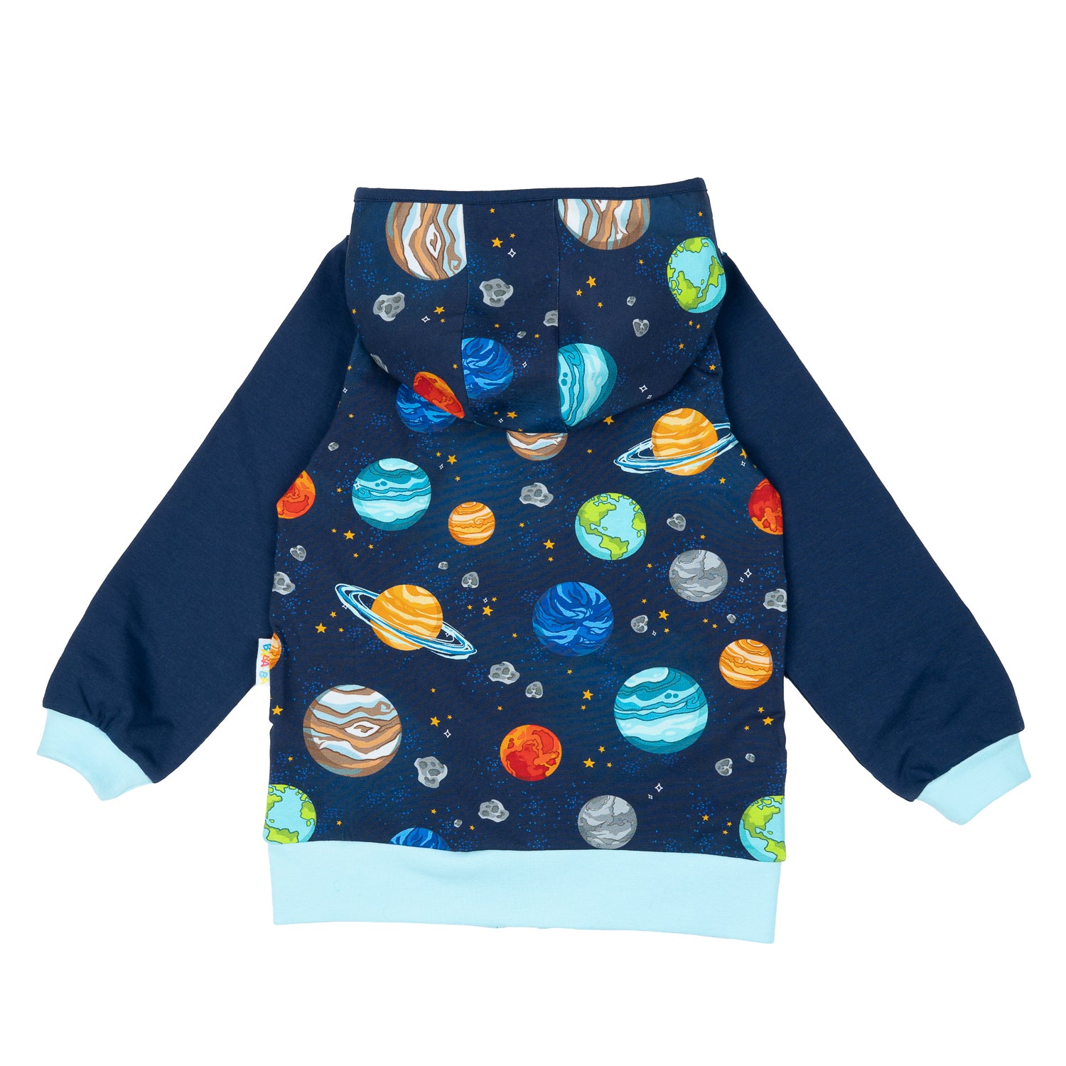 Hoodie Rückansicht im Babauba-Stil Planets