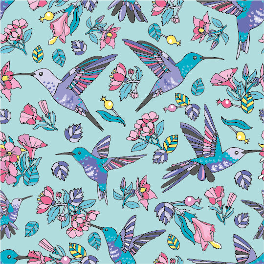 Babauba Grafik im Stil Hummingbirds