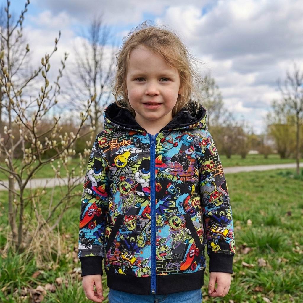 Jersey-Kuscheljacke CrazyGraffitiMonsters