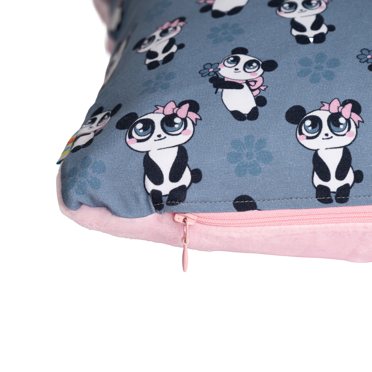Super XXL cuddly Cushion Cover GirlyPanda-Grey