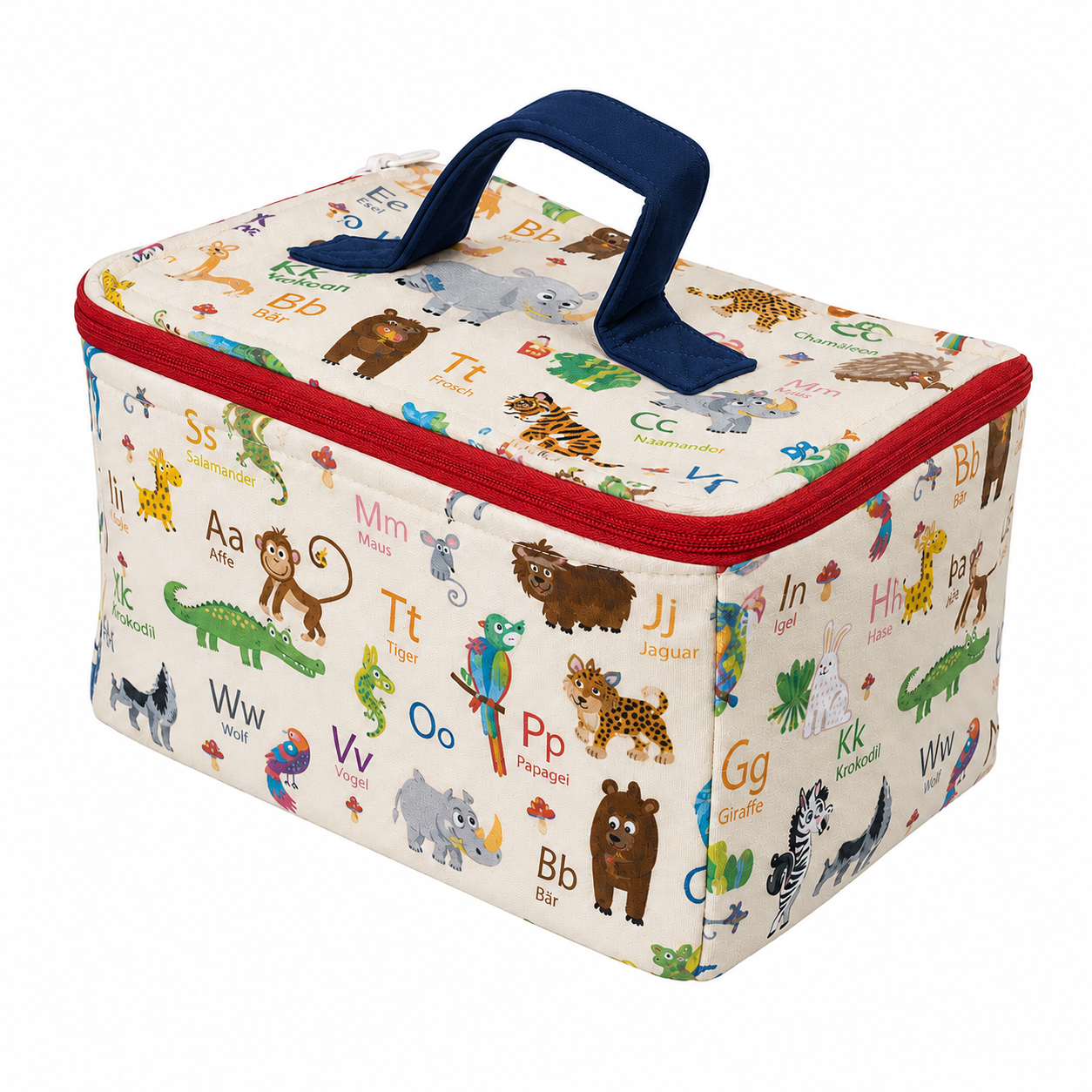 Kulturtasche im Stil Alphabet