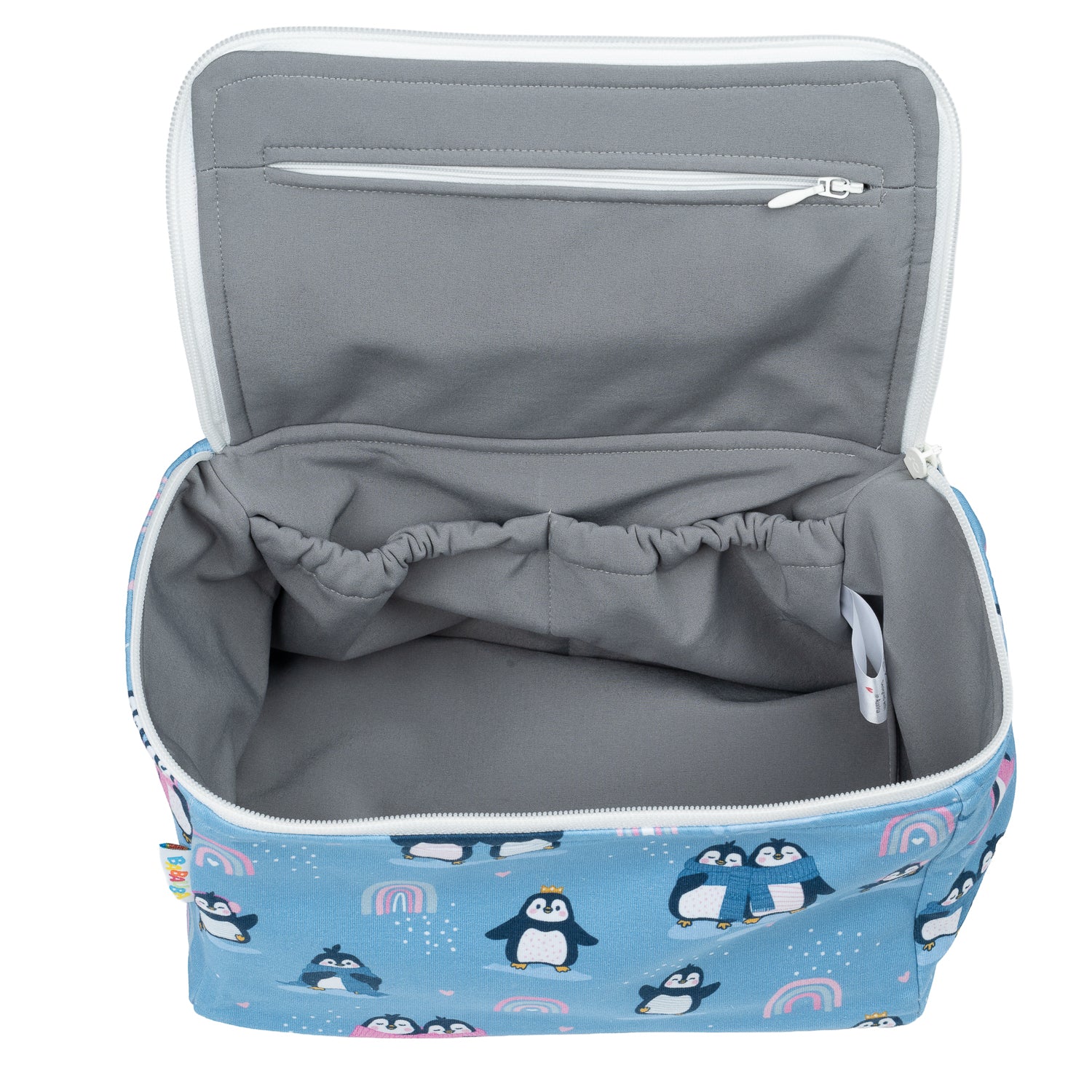 Kulturtasche geöffnet im Babauba-Stil PinguFriends