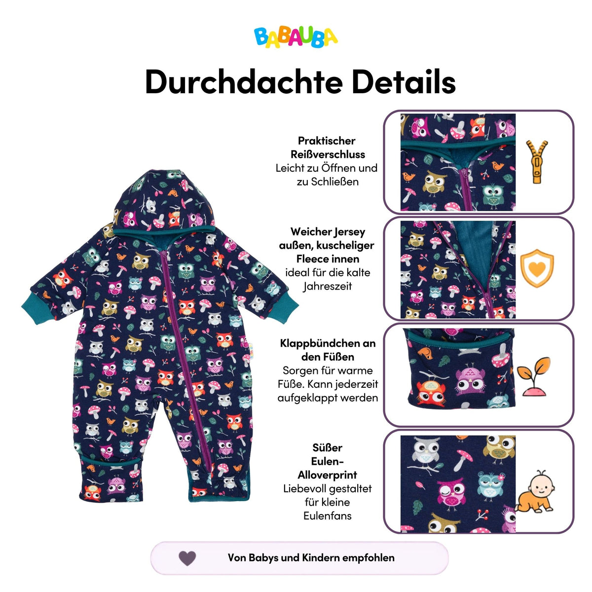 Cozy Fleece Jumpsuit Hootsnight
