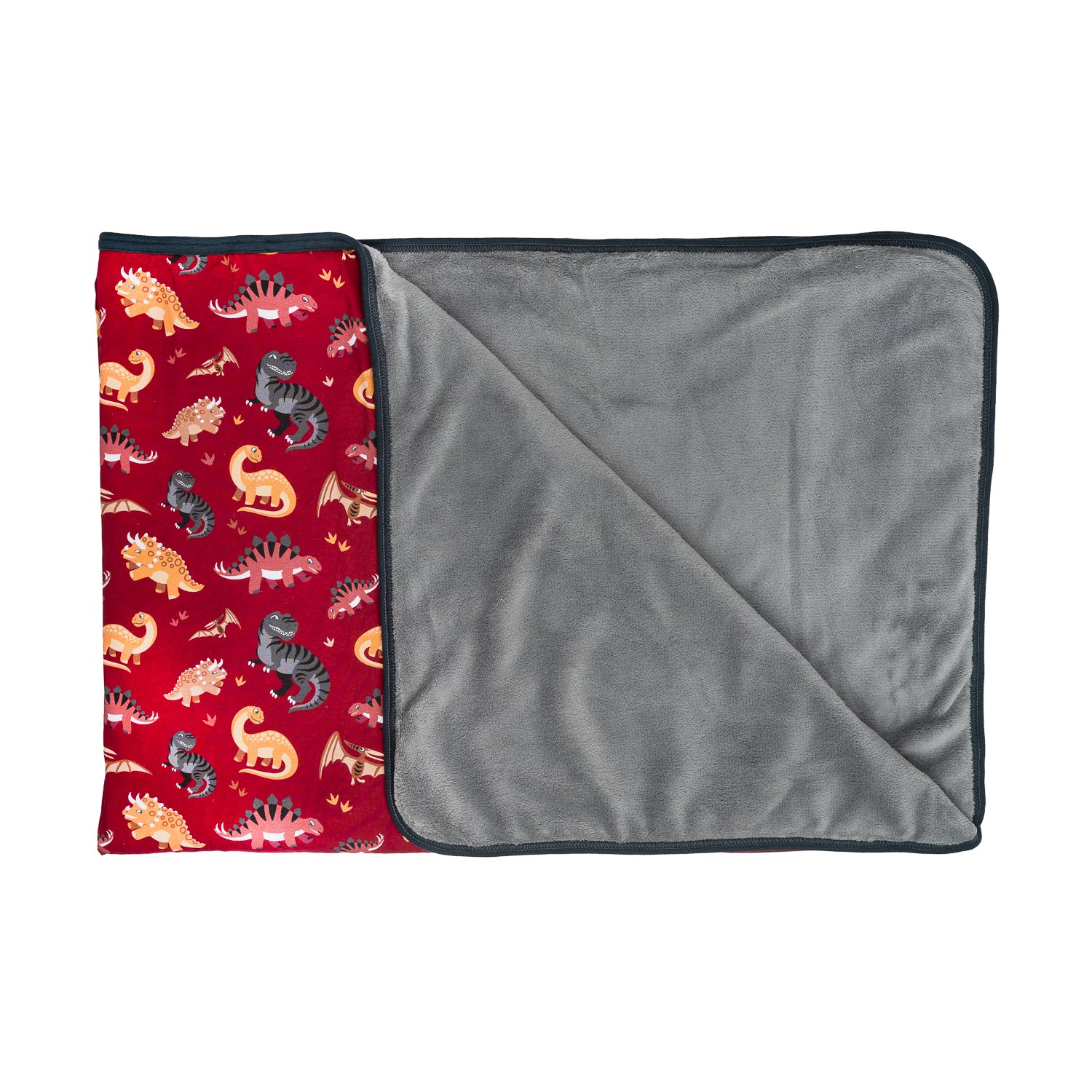 Kuscheldecke SuperXXL im Stil BabaubaBigDinos-Brown grau