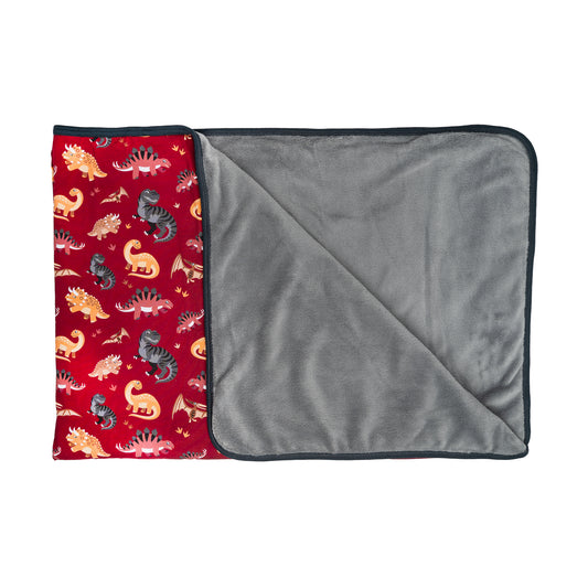 Kuscheldecke SuperXXL im Stil BabaubaBigDinos-Brown grau