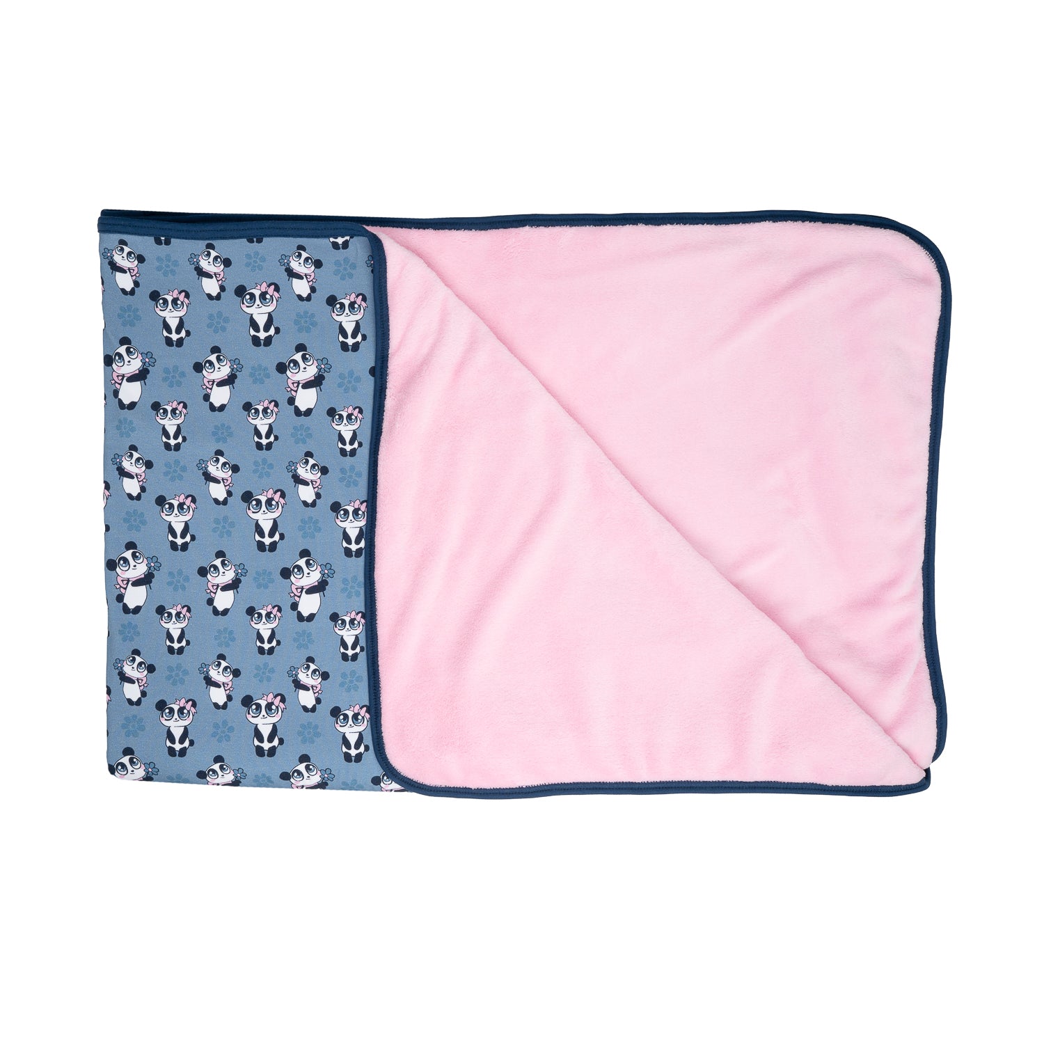 Kuscheldecke SuperXXL im Stil BabaubaGirlyPanda-Grey