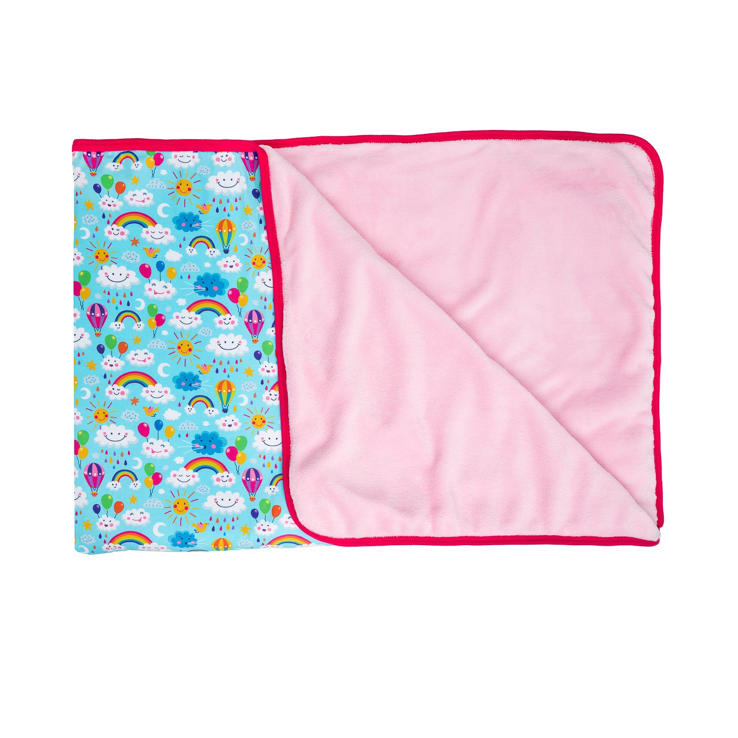 Kuscheldecke SuperXXL im Stil BabaubaRainbowsAndClouds-Blue