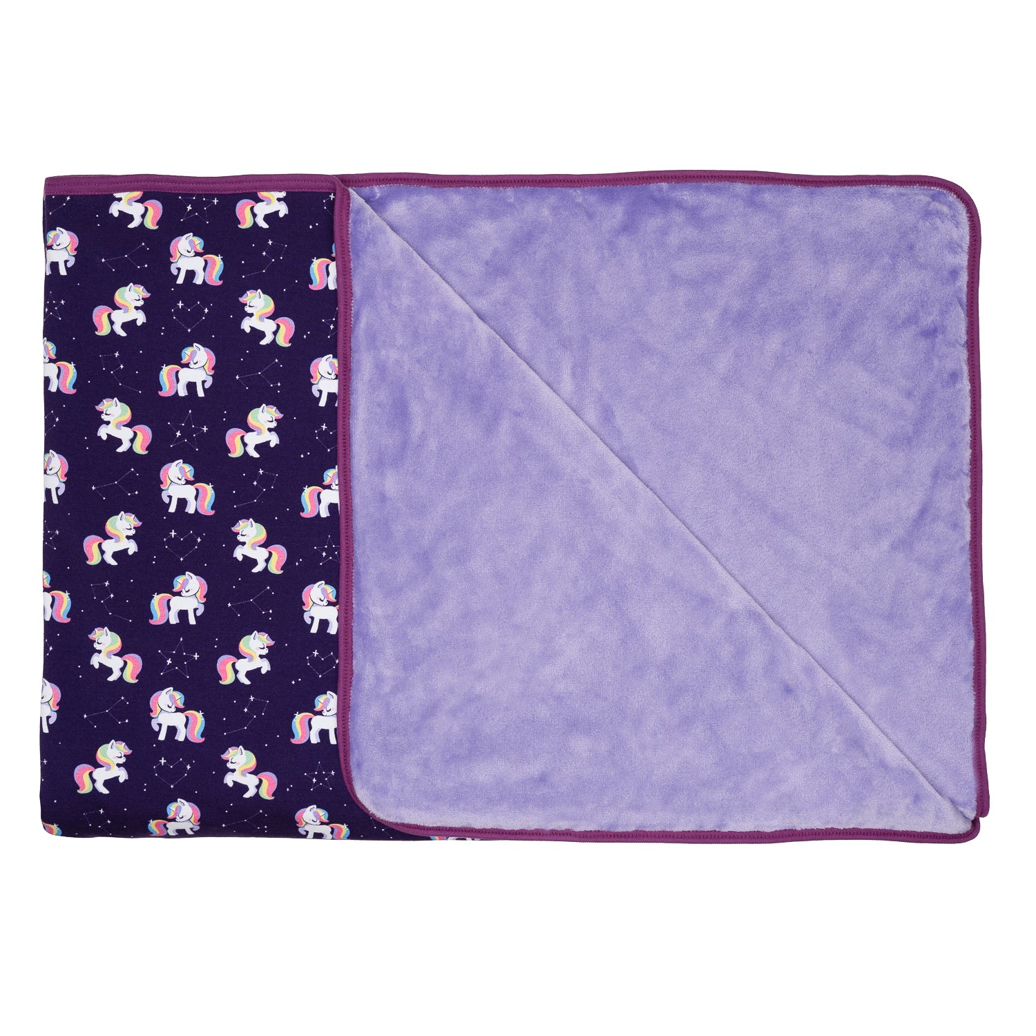 Neu Kuscheldecke SuperXXL GalaxyUnicorns-Aubergine