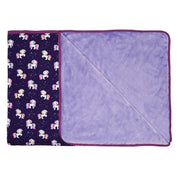 Super XXL cuddly Blanket GalaxyUnicorns-Aubergine