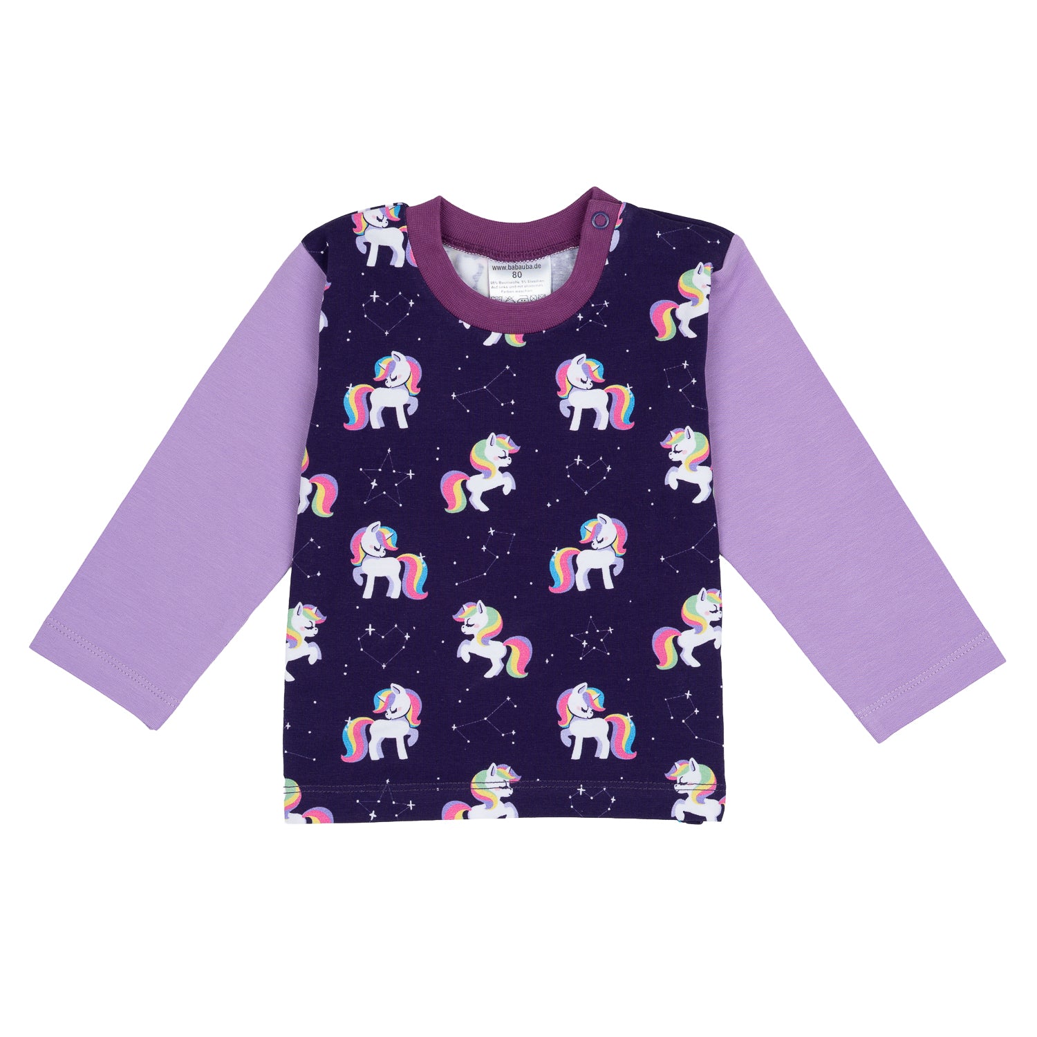 Langarmshirt im Babauba-Stil GalaxyUnicorns