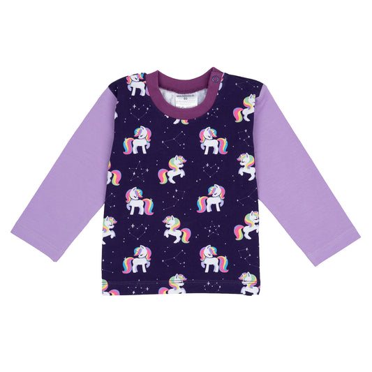 Langarmshirt im Babauba-Stil GalaxyUnicorns