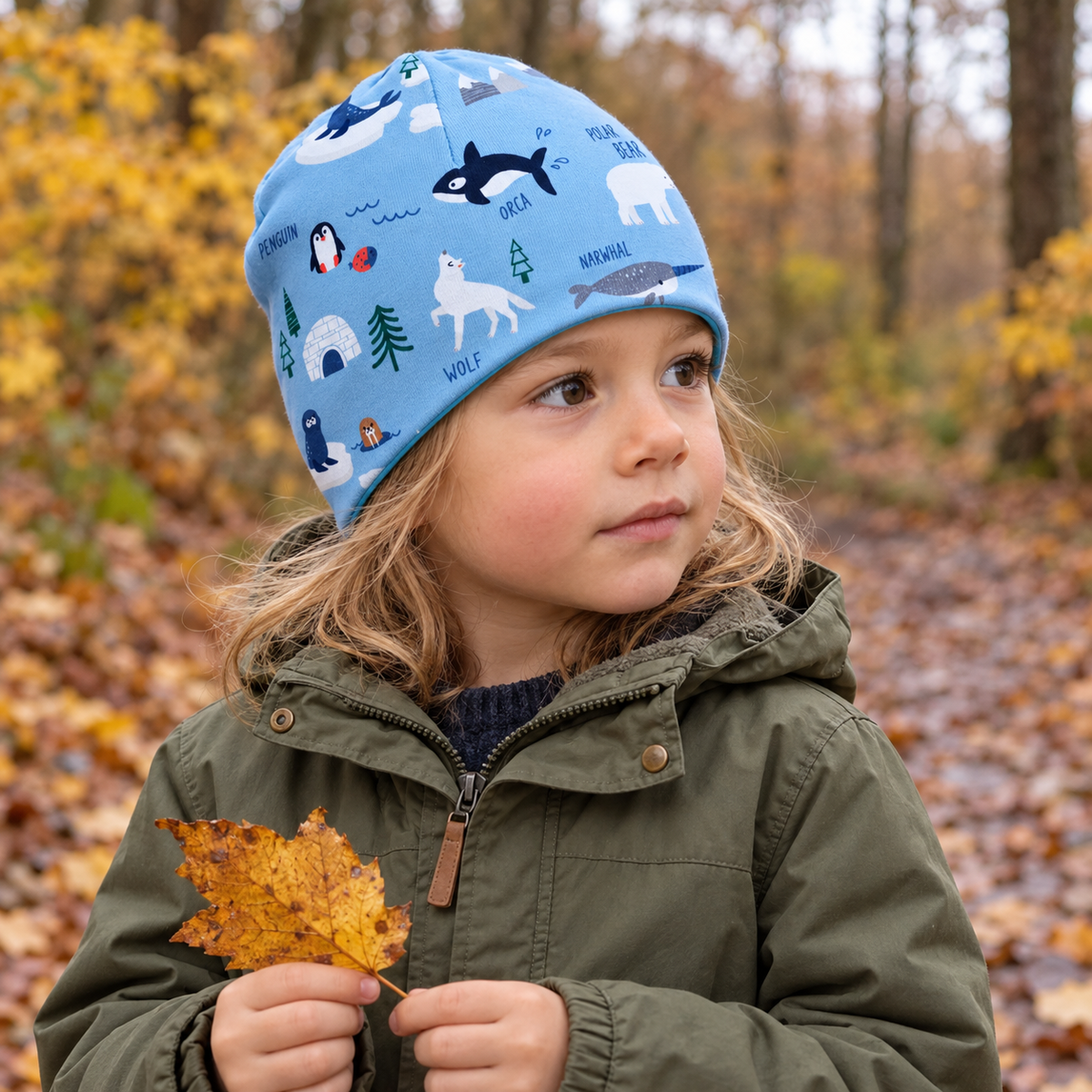 Beanie ArcticAnimals-Babyblau