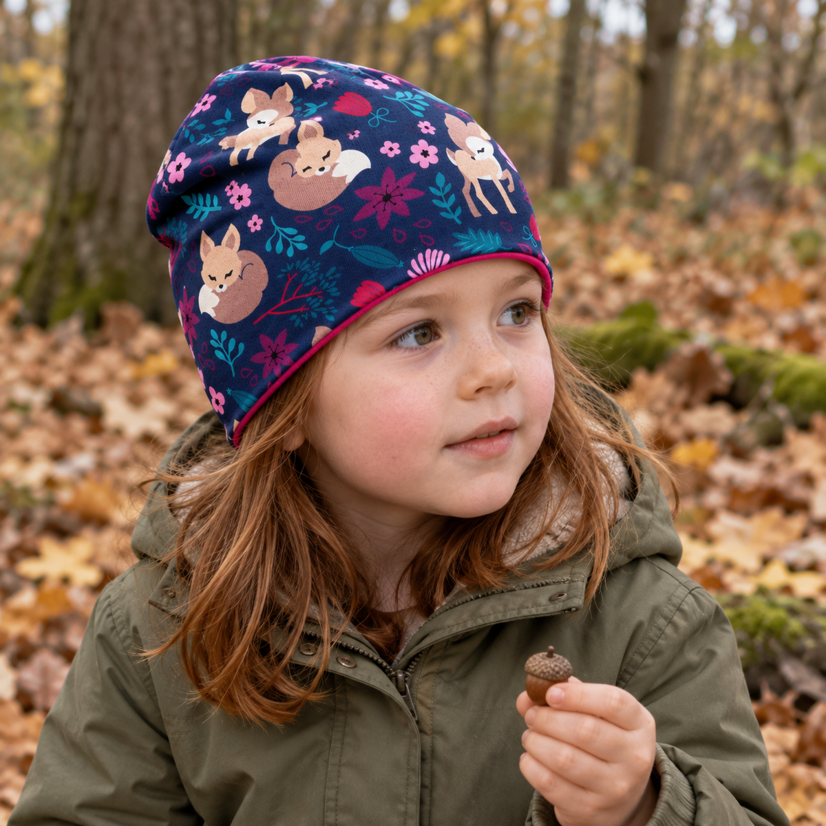 Beanie NightlyForest-Pink