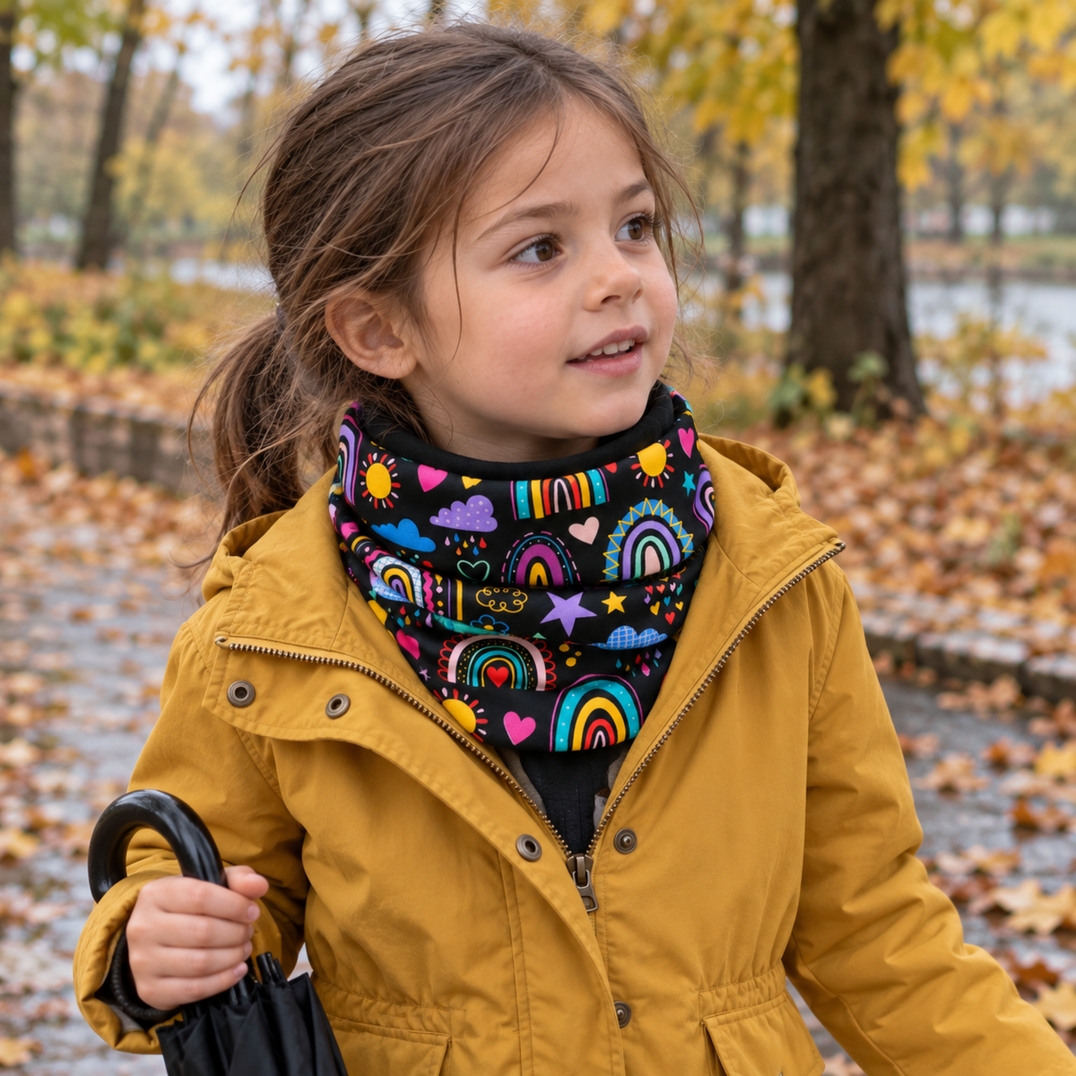 Loop-Schal LovelyRainbows-Black