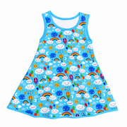
LittleMissSunshine-Dress im Stil Rainbowsandclouds-blue