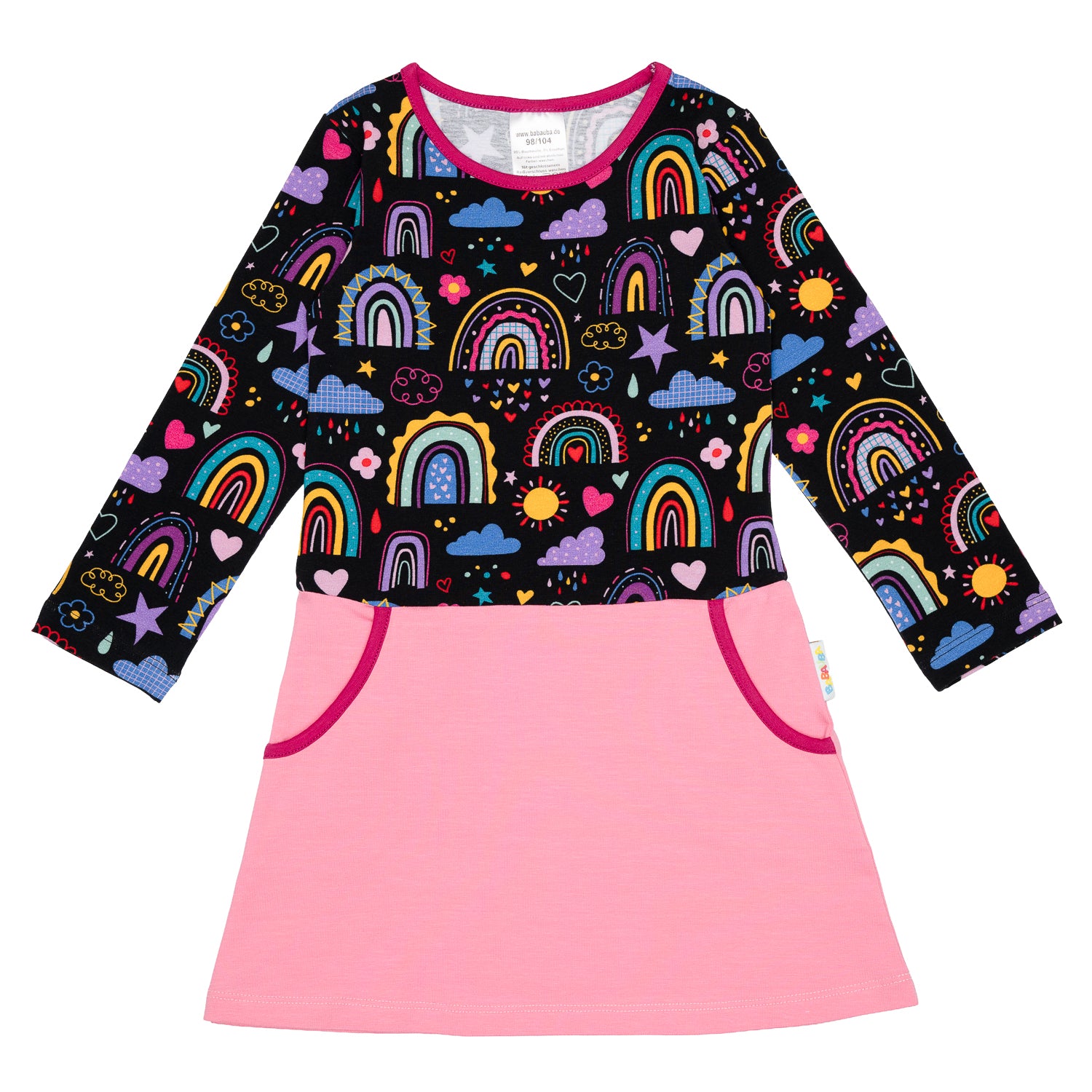 Longsleeve-PocketDress LovelyRainbows-Black