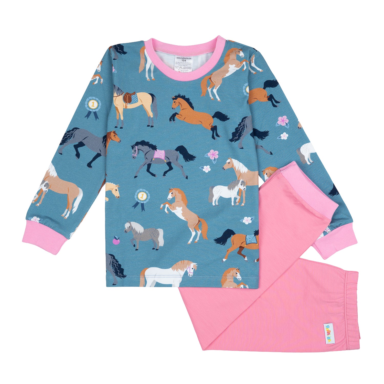 2-teiliges Pyjamaset im Babauba-Stil DreamyHorses
