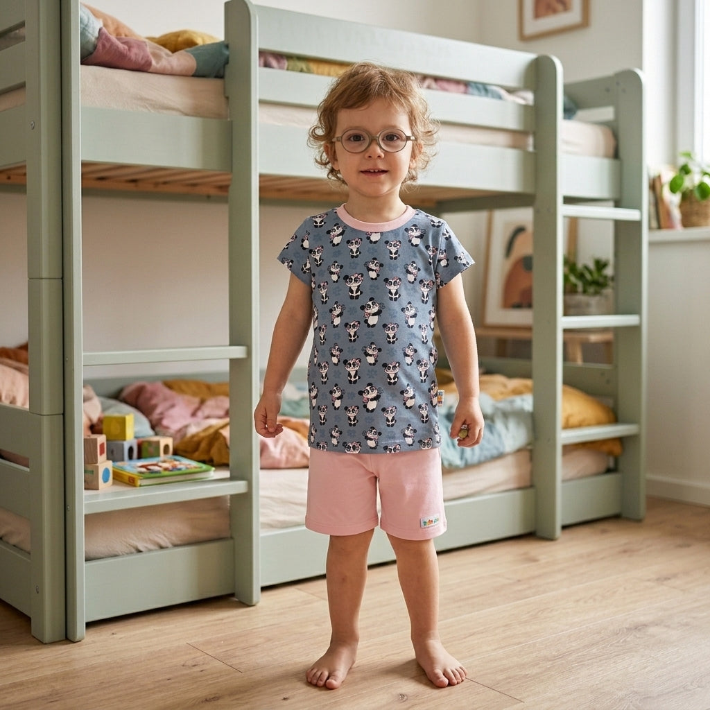 Pyjama-Set Shortstyle GirlyPanda-Grey