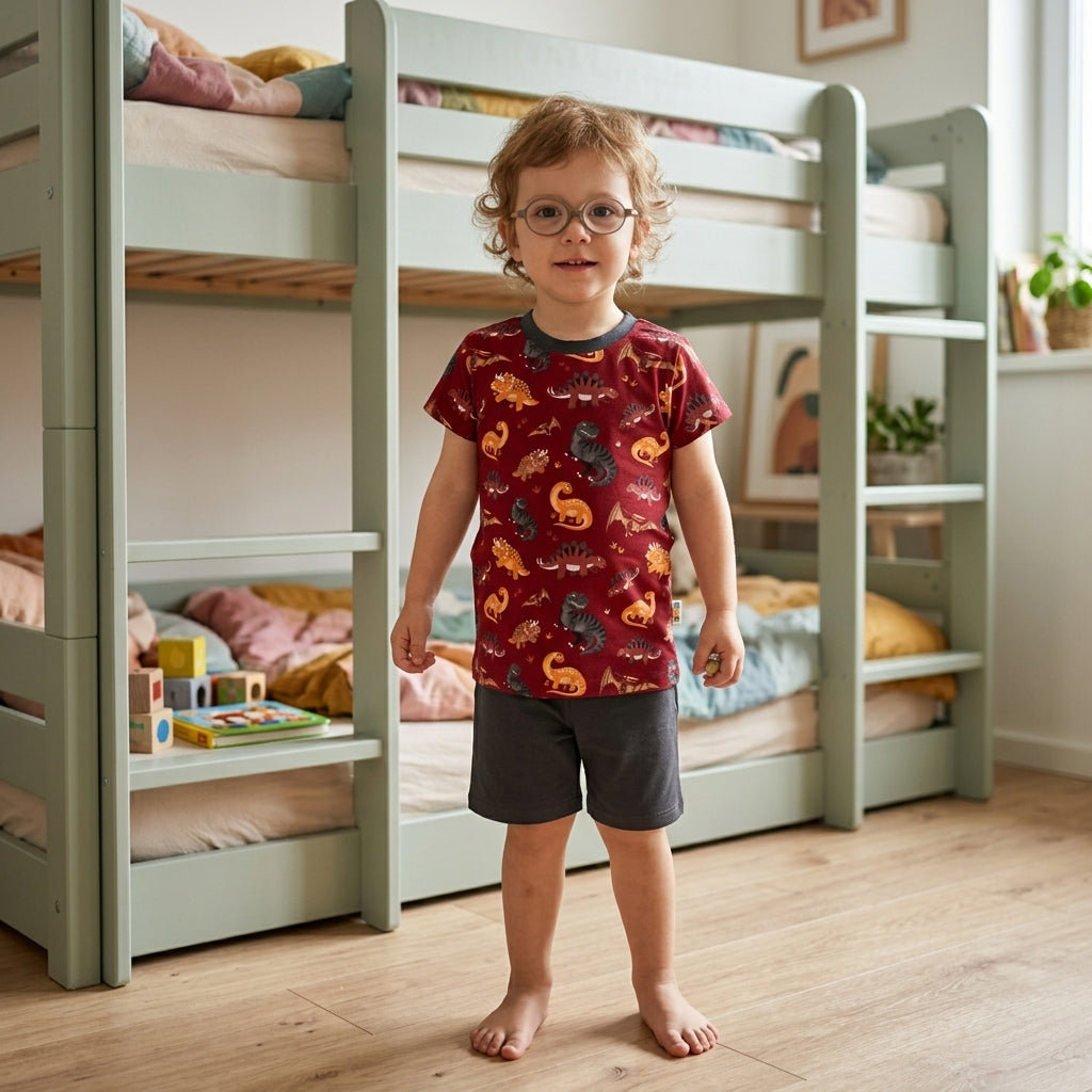 Pyjama-Set Shortstyle BigDinos-Brown