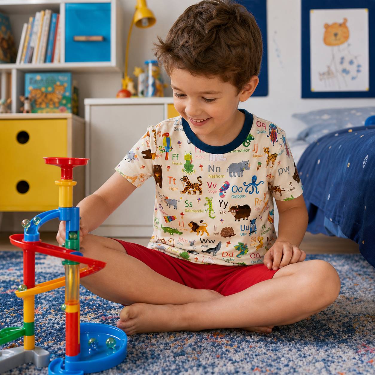 Pyjama-Set Shortstyle im Stil Alphabet