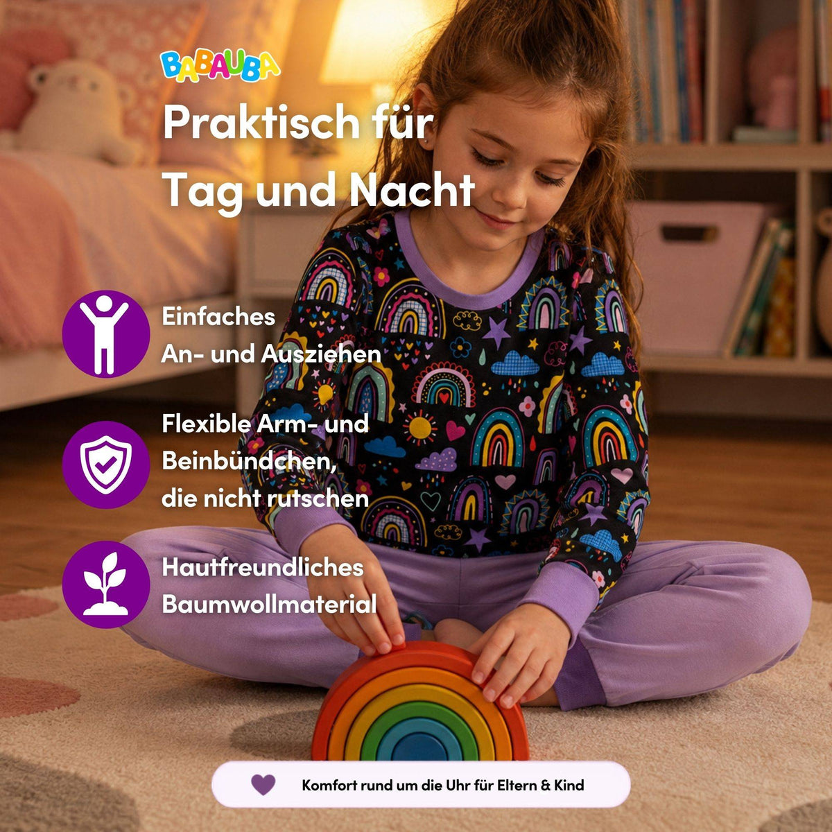 Pyjama-Set LovelyRainbows-Black