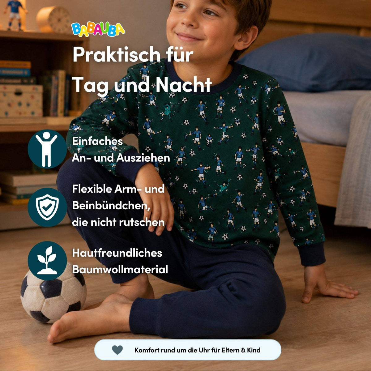 Pyjama-Set Soccer-Green