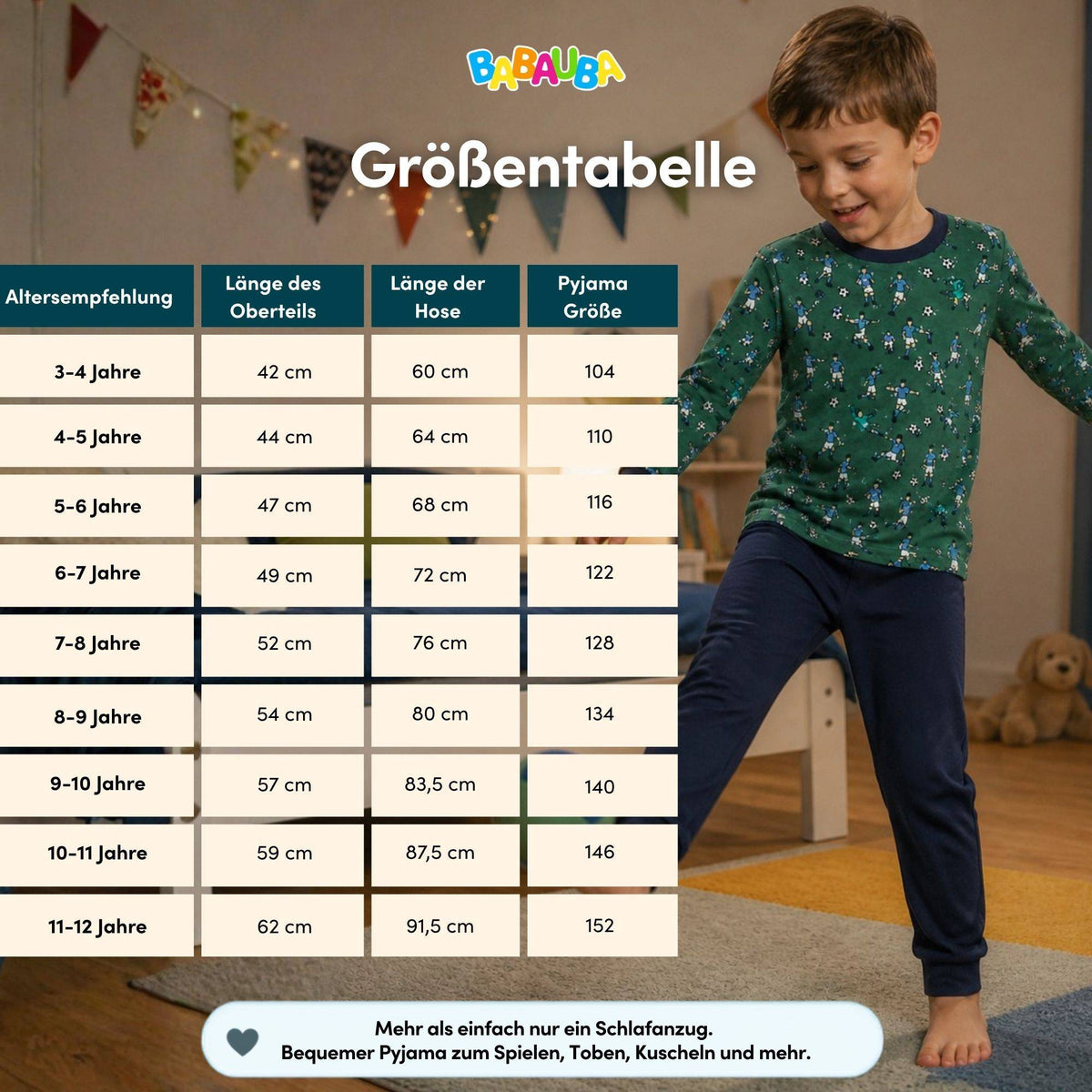 Pyjama-Set Soccer-Green