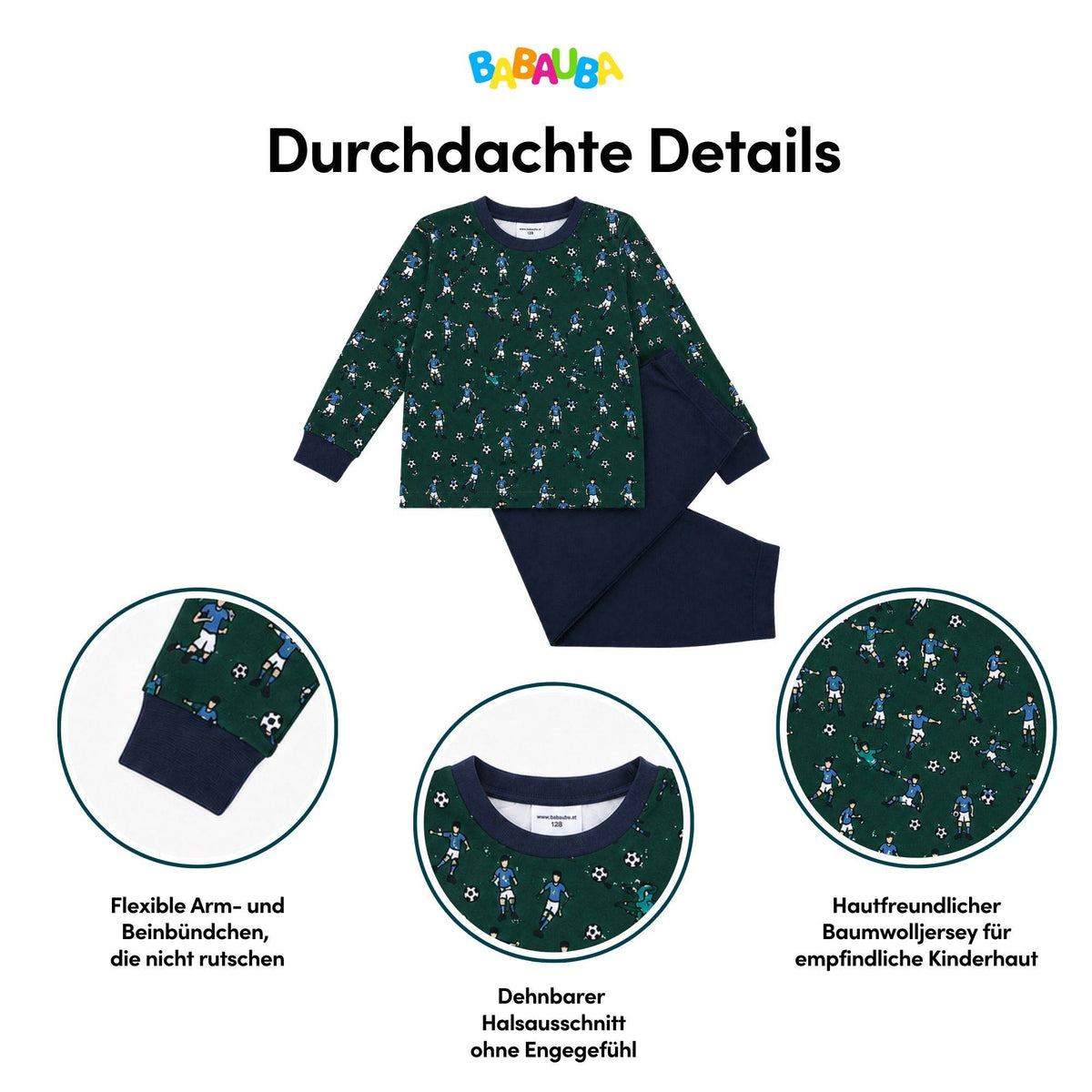 Pyjama-Set Soccer-Green