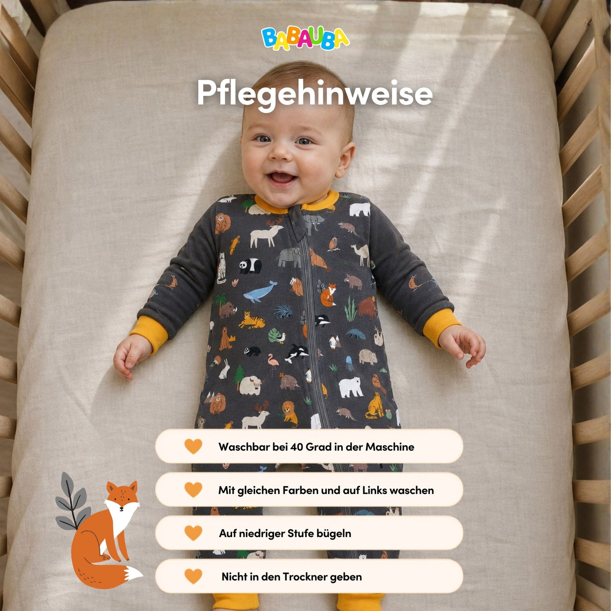 Zip Sleepsuit AnimalsOfTheWorld