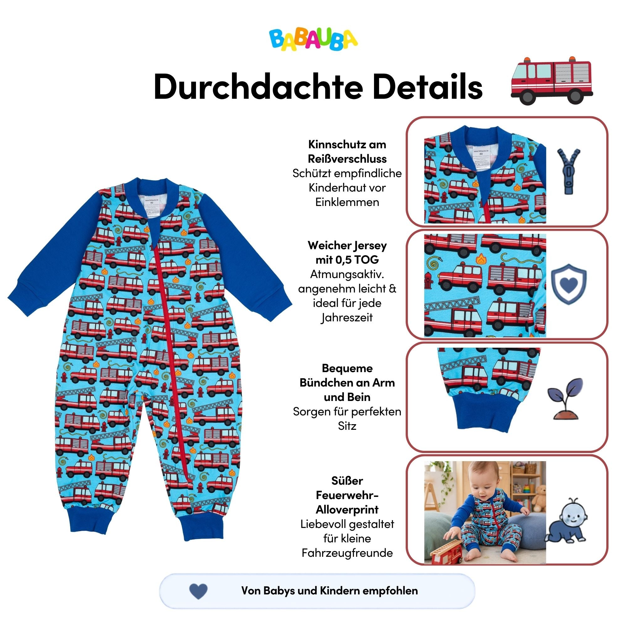 Zip Sleepsuit Firefighter