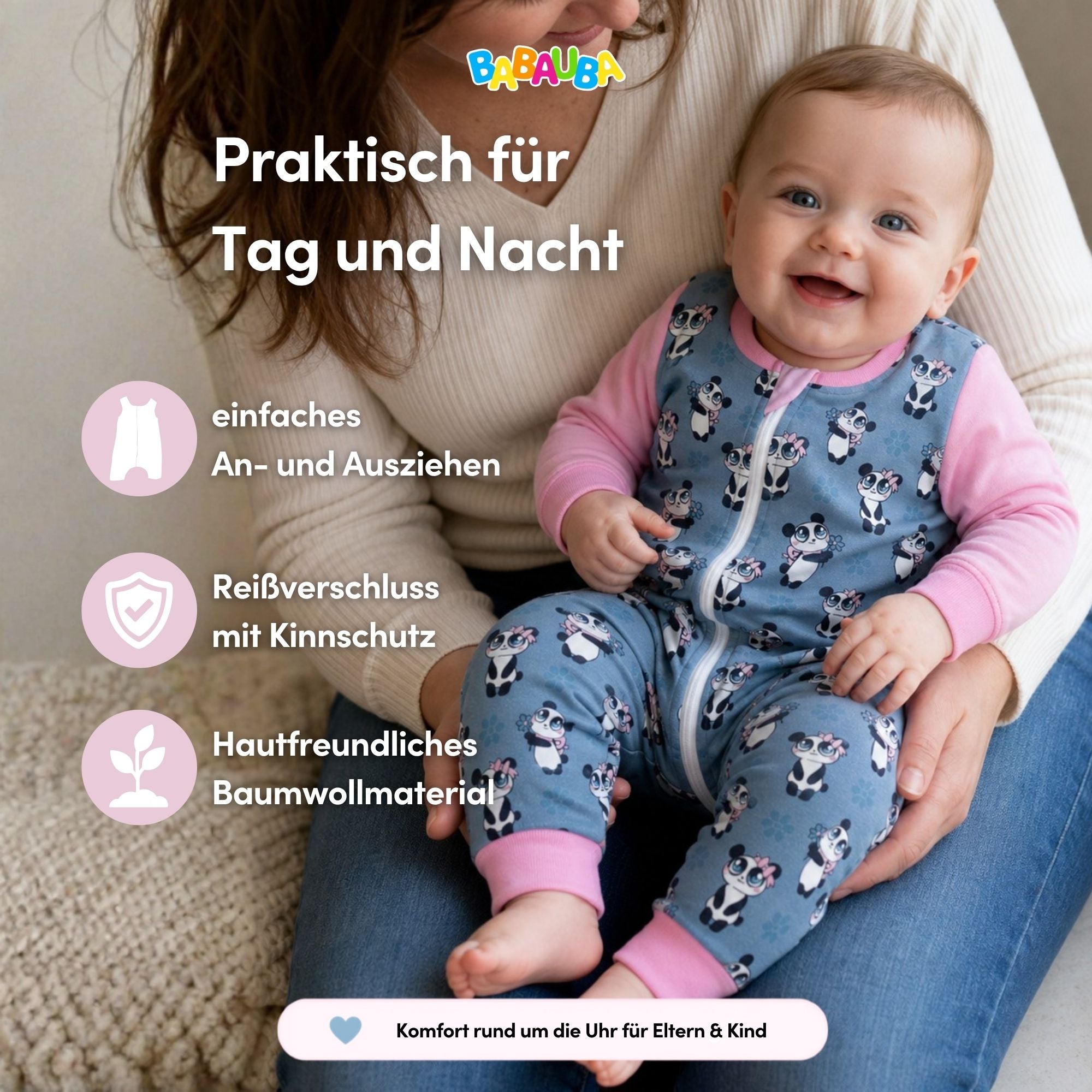 Schlafi GirlyPanda-Grey