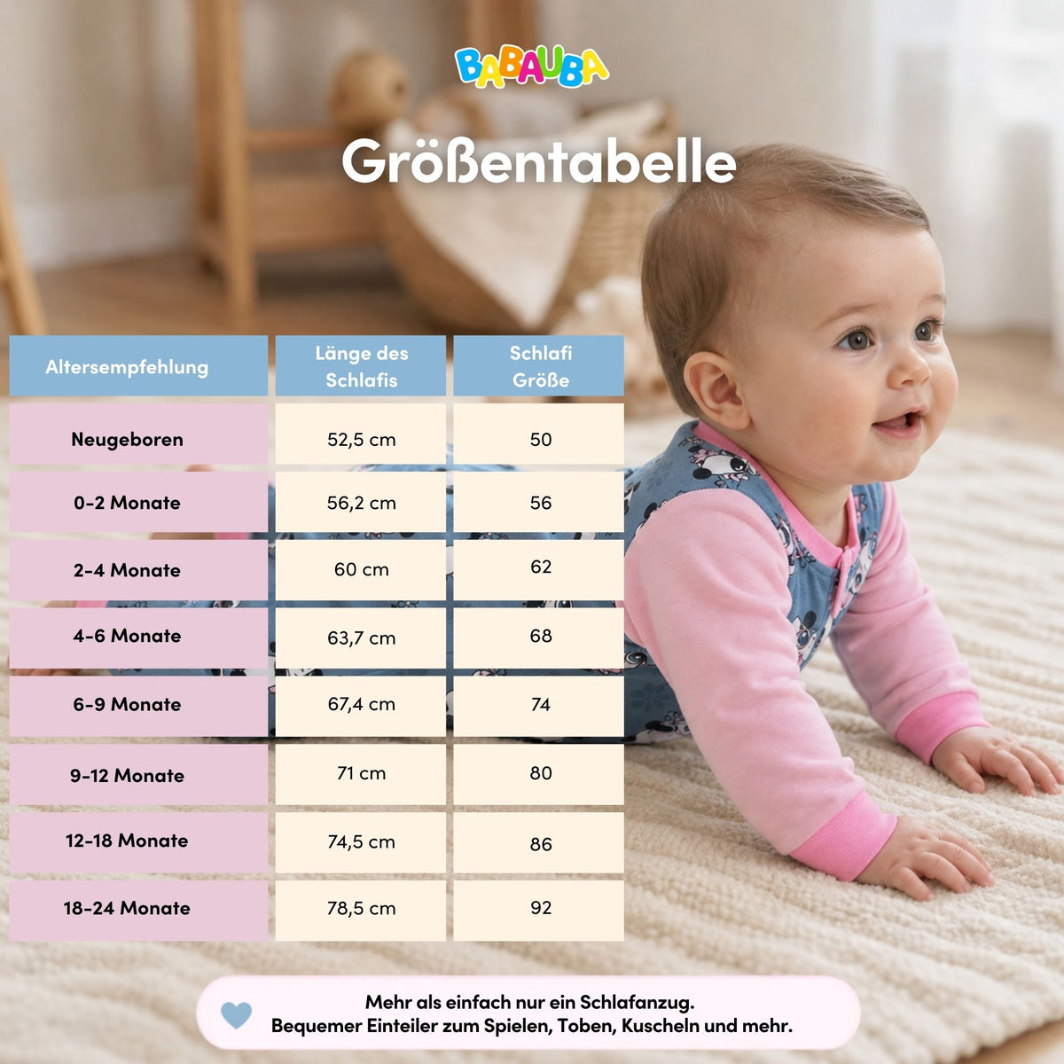 Schlafi GirlyPanda-Grey