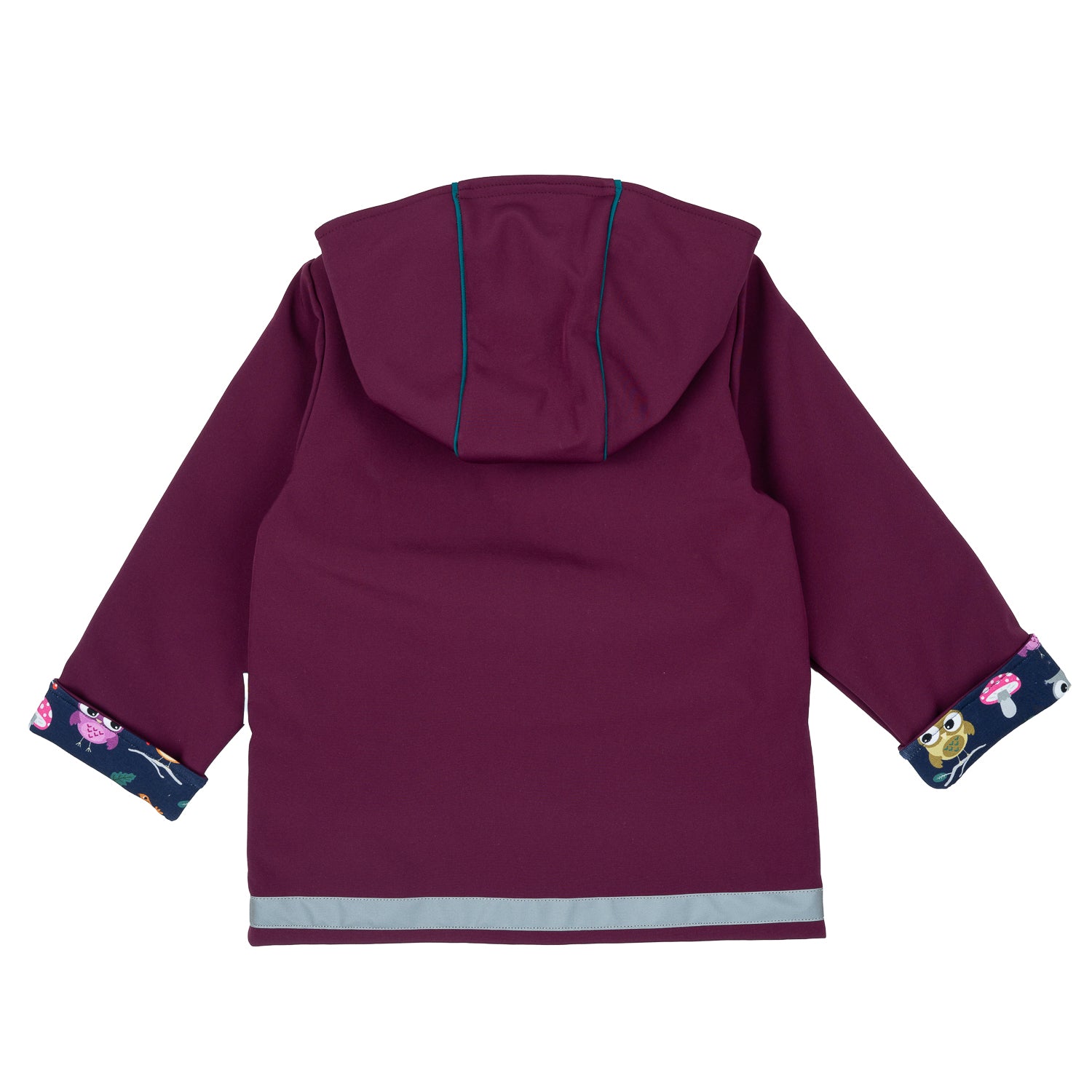 Rückseite von Softshelljacke im Babauba-Stil Hoots-Night