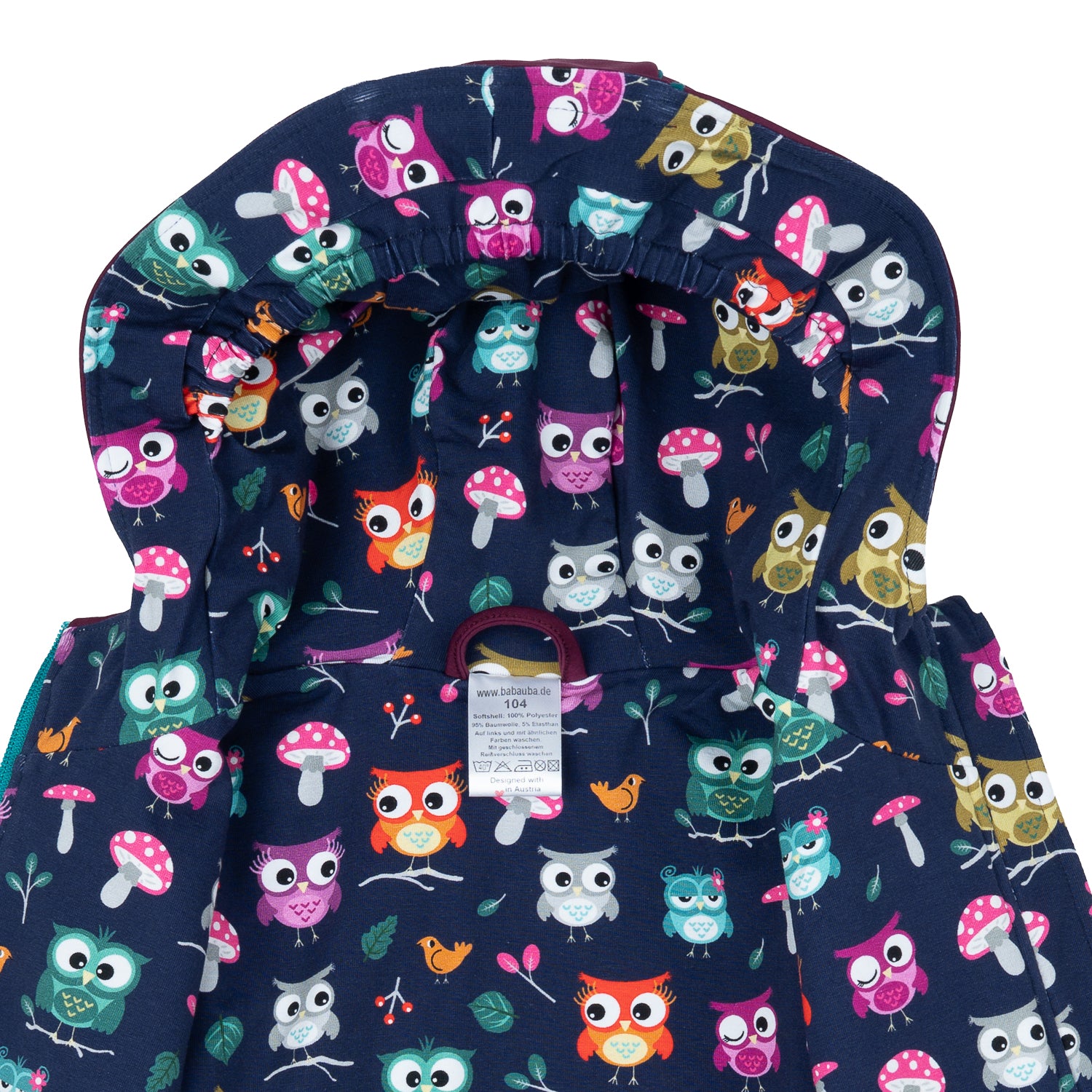 Kapuze von Softshelljacke im Babauba-Stil Hoots-Night