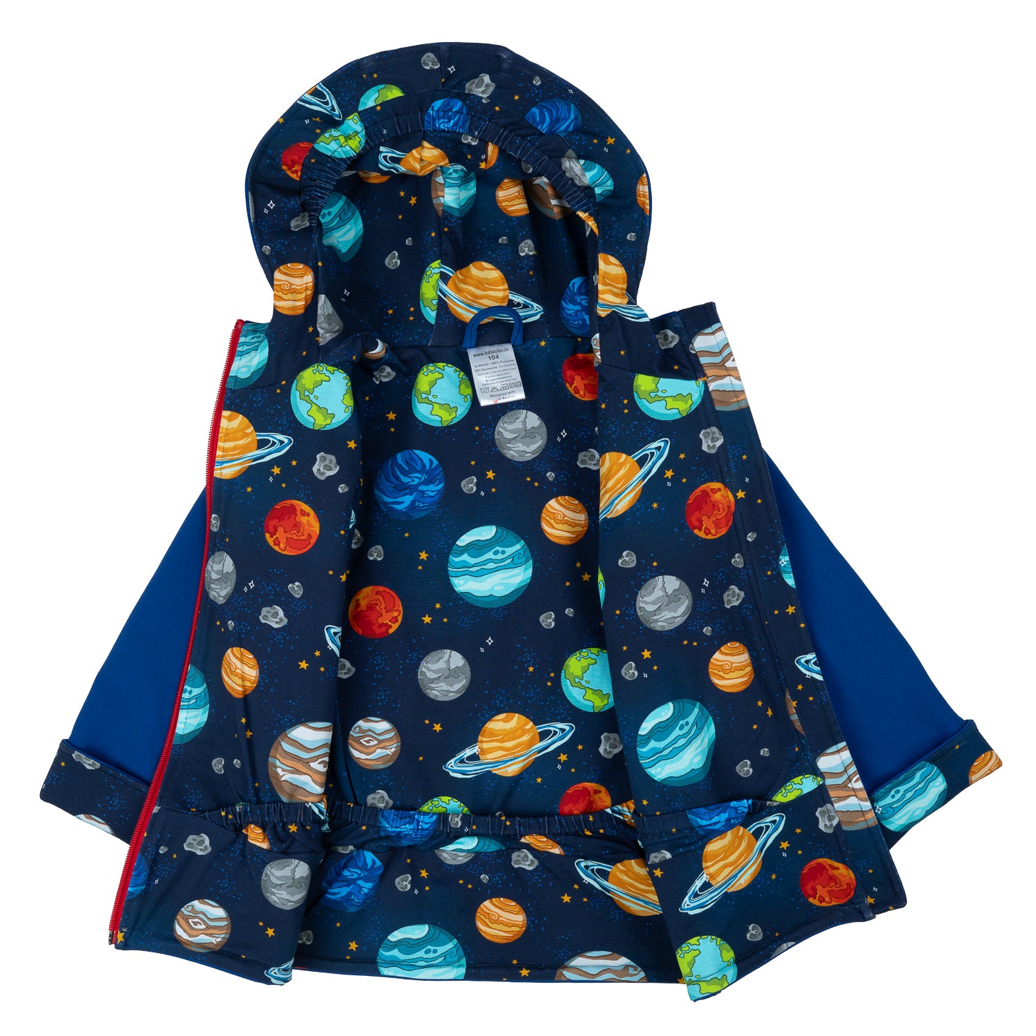 Softshelljacke geöffnet im Babauba-Stil Planets